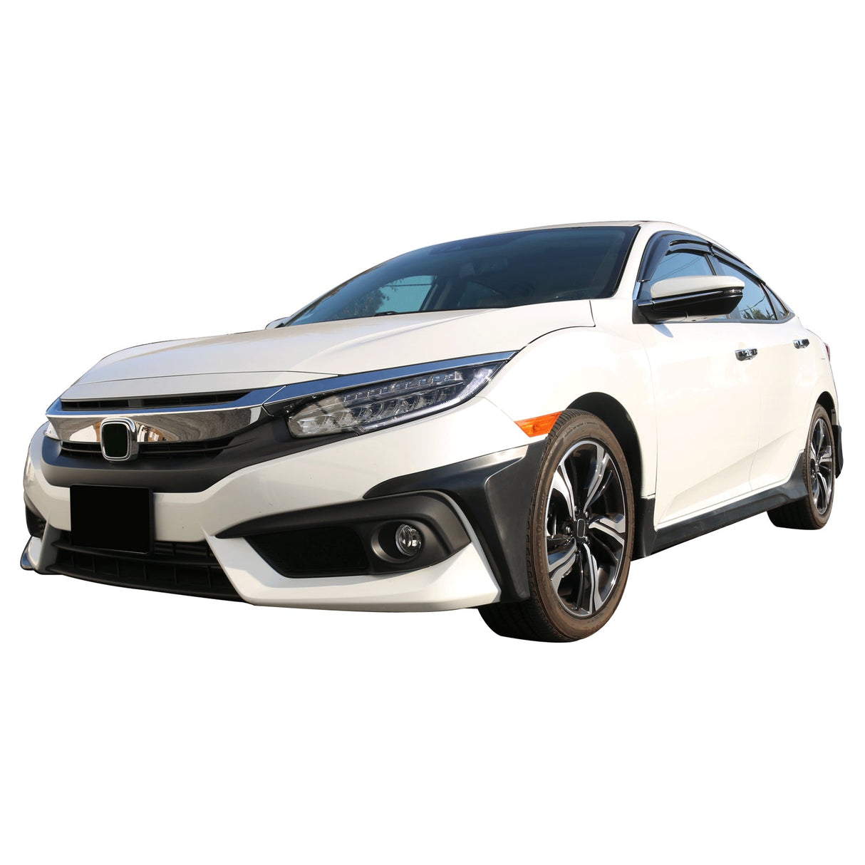 2016-2018 Honda Civic HF-P Style Painted Front Bumper Lip Splitters