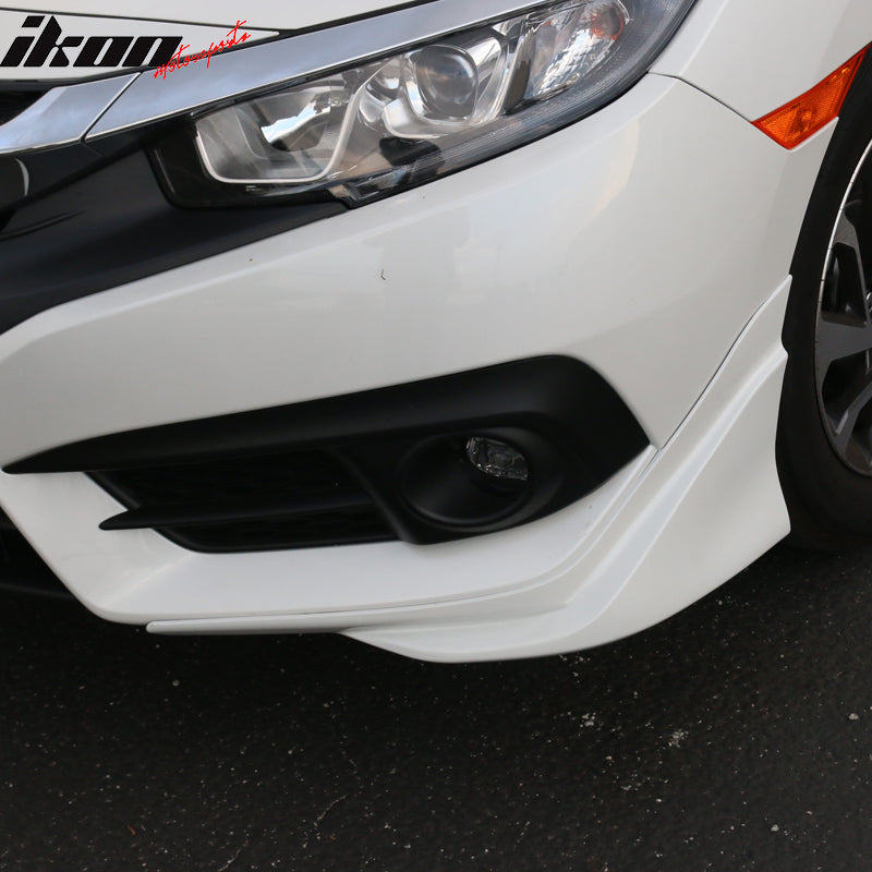 2016-2018 Honda Civic Coupe Sedan Front Bumper Lip Splitter