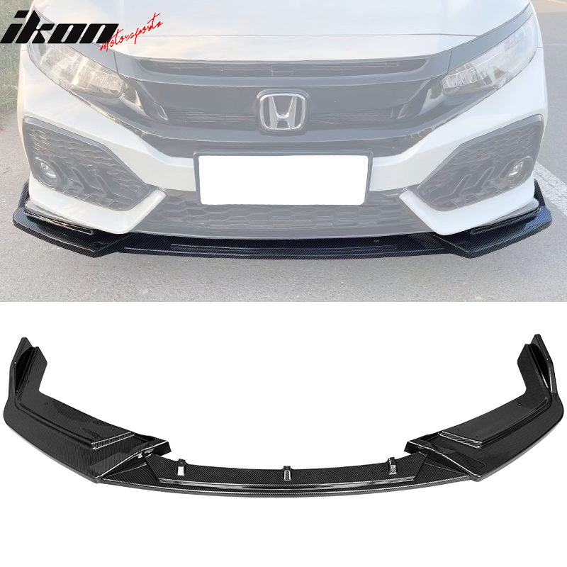2017-2021 Honda Civic Hatchback IKON Style 3PCS Front Bumper Lip PP