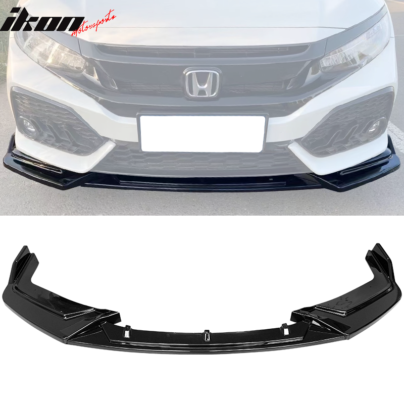 2017-2021 Honda Civic Hatchback IKON Style 3PCS Front Bumper Lip PP