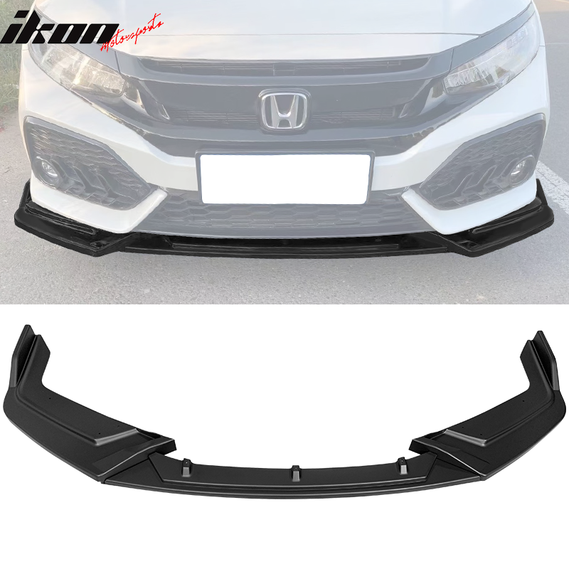 2017-2021 Honda Civic Hatchback IKON Style 3PCS Front Bumper Lip PP