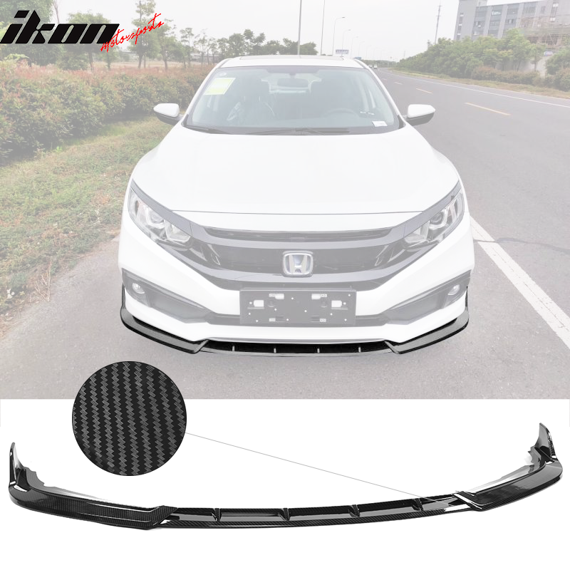 2019-2021 Honda Civic IKON Style Front Bumper Lip Splitter Spolier PU