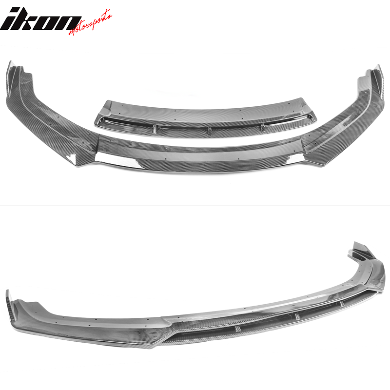 2019-2021 Honda Civic IKON V3 Style Front Bumper Lip Chin Spoiler 2PC