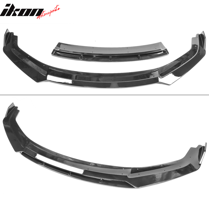2019-2021 Honda Civic IKON V3 Style Front Bumper Lip Chin Spoiler 2PC