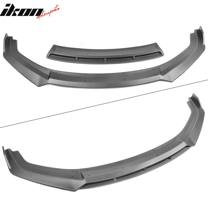 2019-2021 Honda Civic IKON V3 Style Front Bumper Lip Chin Spoiler 2PC