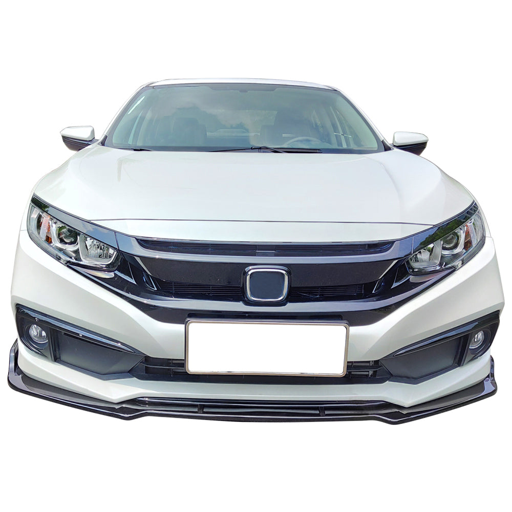 2019-2021 Honda Civic IKON V4 Style Front Bumper Lip Chin Spoiler 1PC