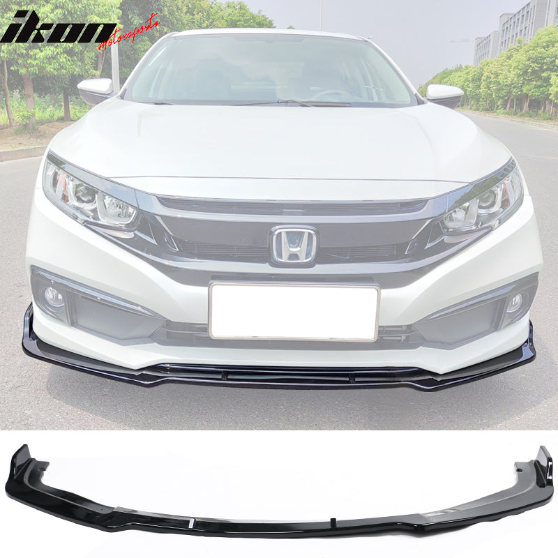 2019-2021 Honda Civic IKON V4 Style Front Bumper Lip Chin Spoiler 1PC