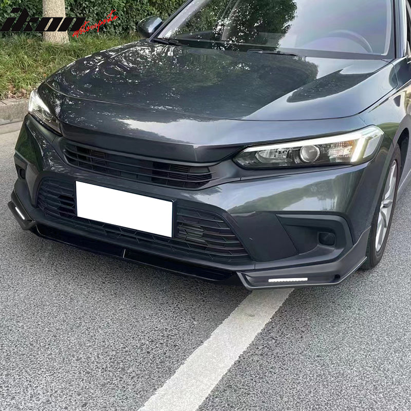 2022-2024 Honda Civic 11th IKON Front Bumper Lip W/LED PP