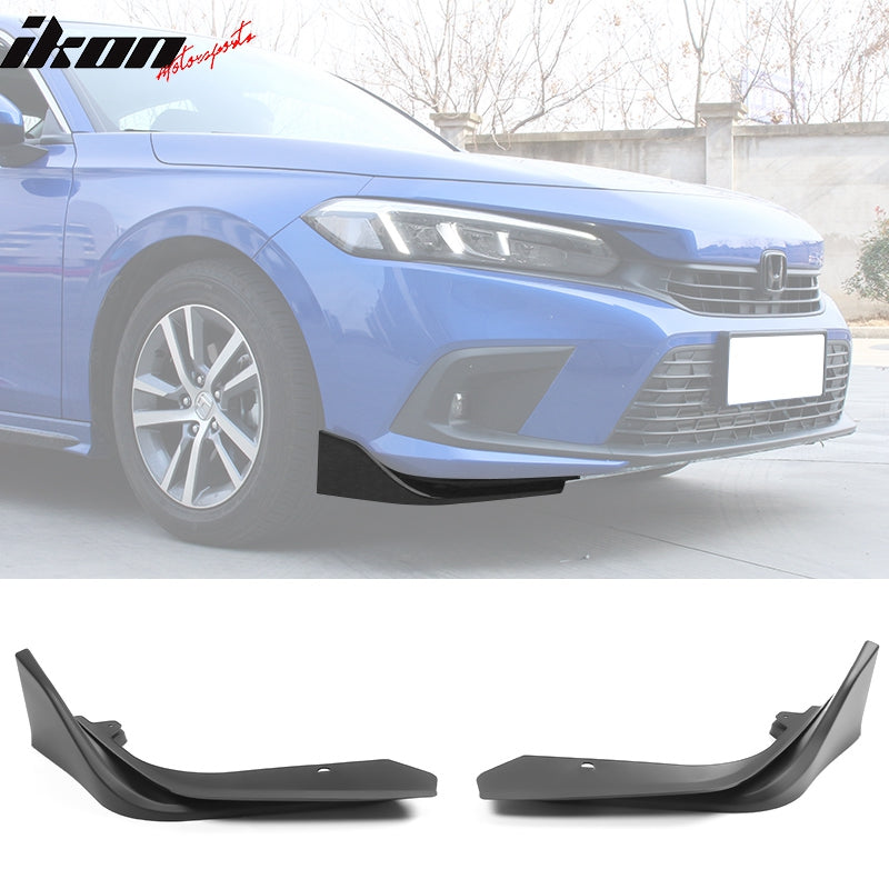 2022-2023 Honda Civic 4DR MD Style Front Bumper Lip Splitter 2PCS PP