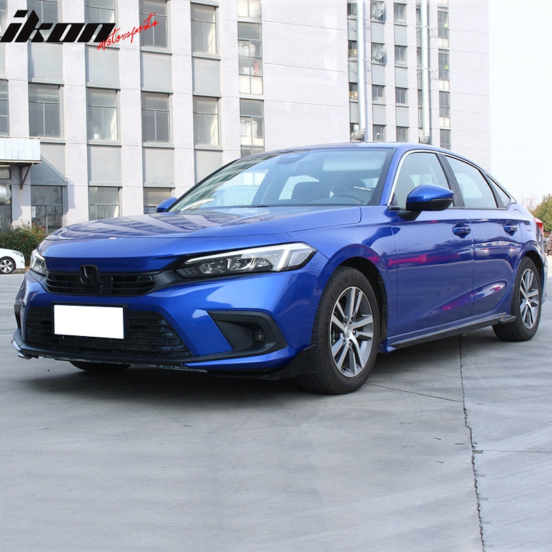 2022-2023 Honda Civic 4DR MD Style Front Bumper Lip Splitter 2PCS PP