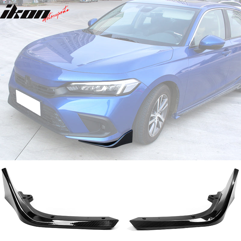 2022-2023 Honda Civic 4DR MD Style Front Bumper Lip Splitter 2PCS PP
