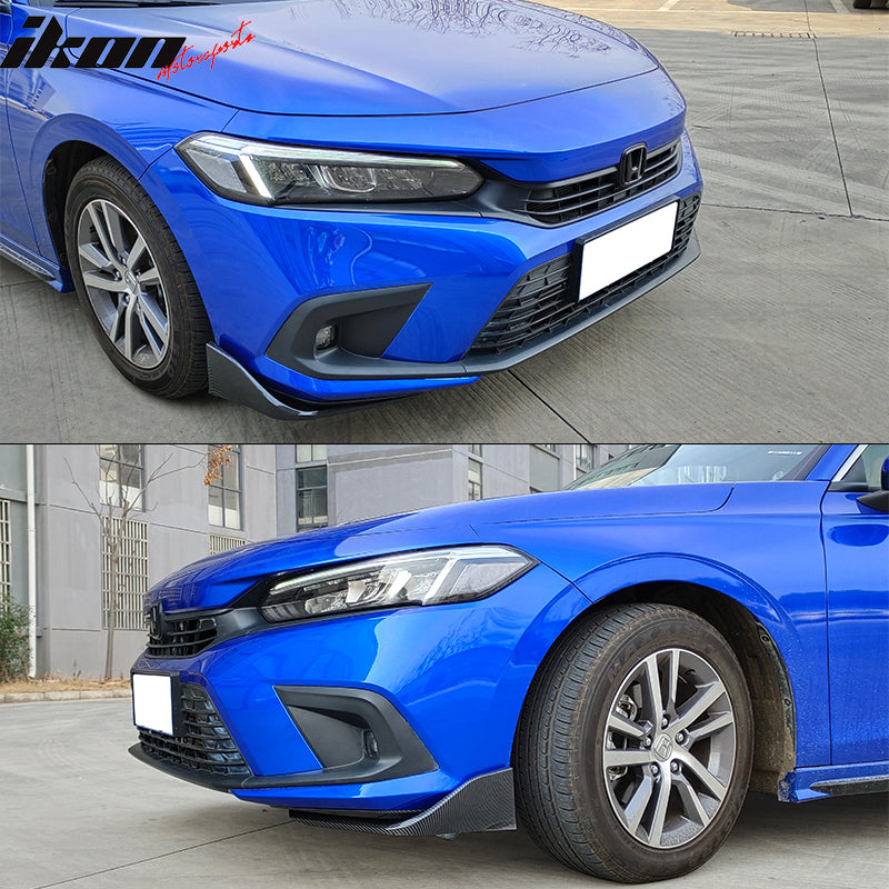 2022-2023 Honda Civic 4DR MD Style Front Bumper Lip Splitter 2PCS PP