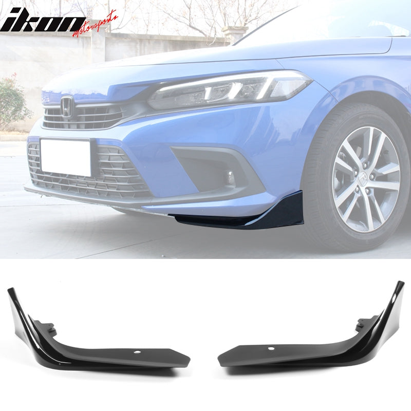 2022-2023 Honda Civic 4DR MD Style Front Bumper Lip Splitter 2PCS PP