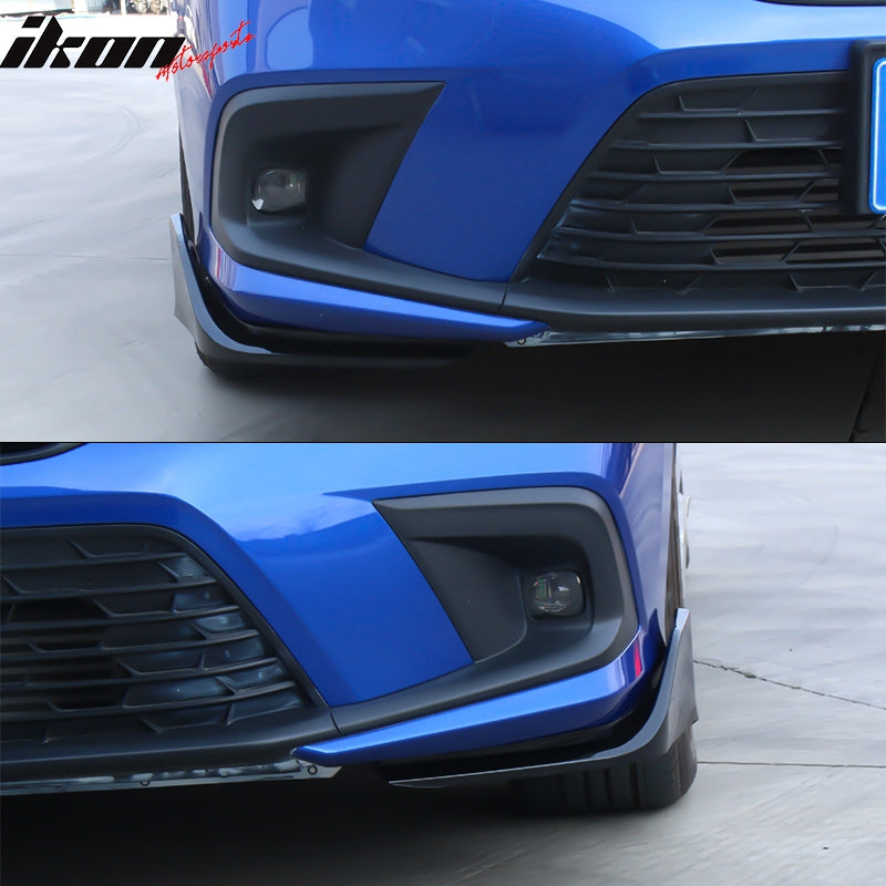 2022-2023 Honda Civic 4DR MD Style Front Bumper Lip Splitter 2PCS PP