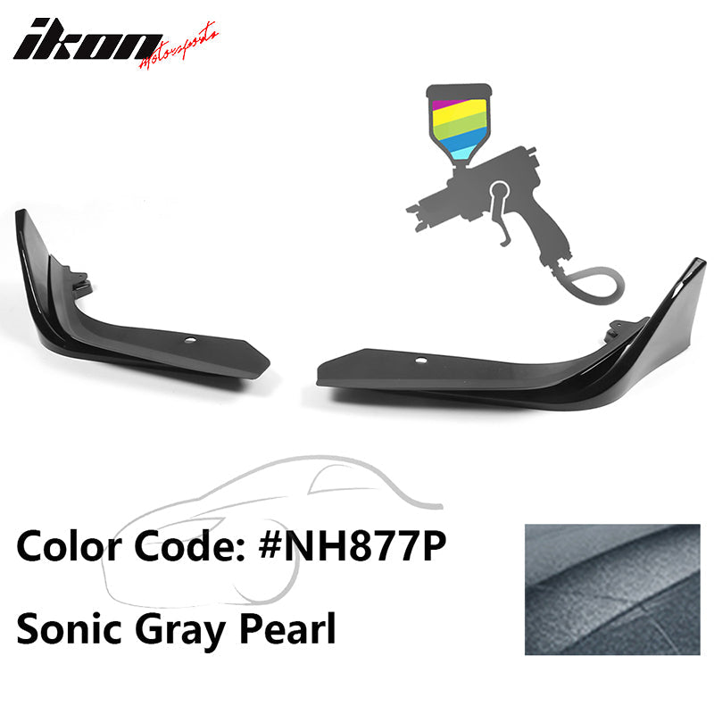 2022-2023 Honda Civic 4DR MD Style Front Bumper Lip Splitter 2PCS PP