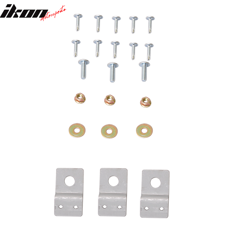 Fits 96-98 Honda Civic 3Dr T-R Front + Rear Bumper Lip + Window Visors