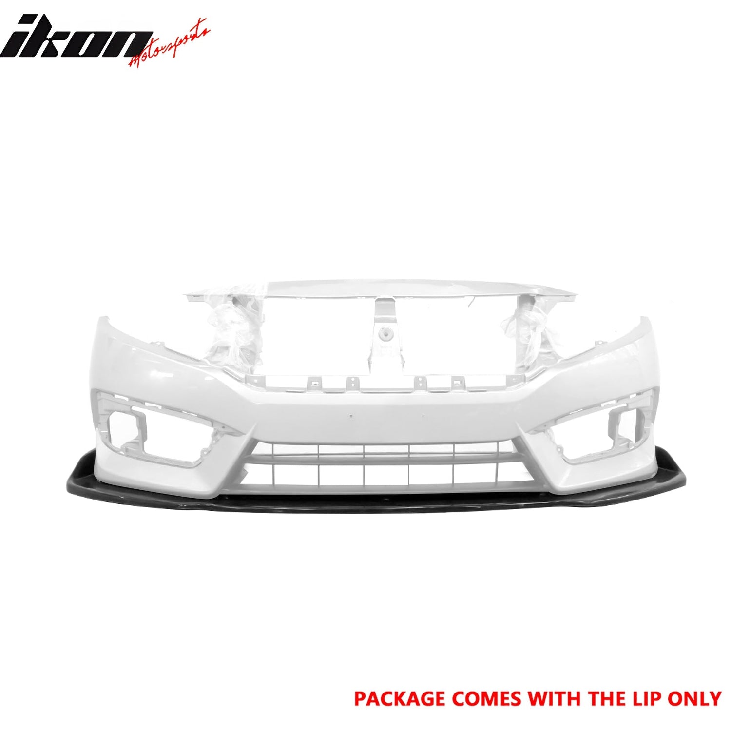 2016-2018 Honda Civic Coupe Sedan CS Style Unpainted Front Bumper Lip