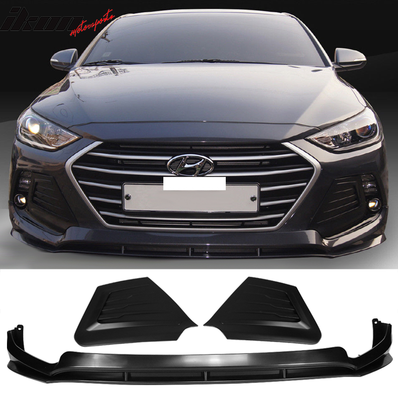 2017-2018 Hyundai Elantra SPW Style Front Bumper Lip W/Covers PP