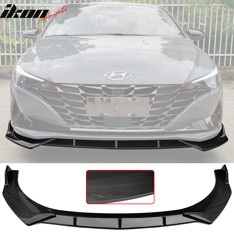 2021-2023 Hyundai Elantra 4DR Sedan Front Bumper Lip Spoiler PP 3PC