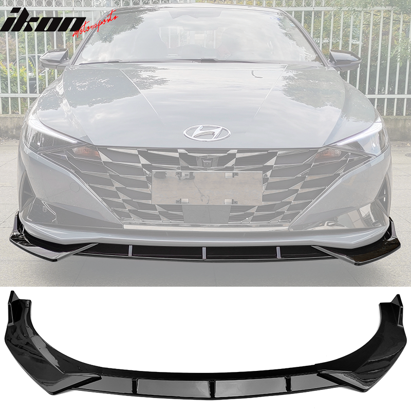 2021-2023 Hyundai Elantra 4DR Sedan Front Bumper Lip Spoiler PP 3PC