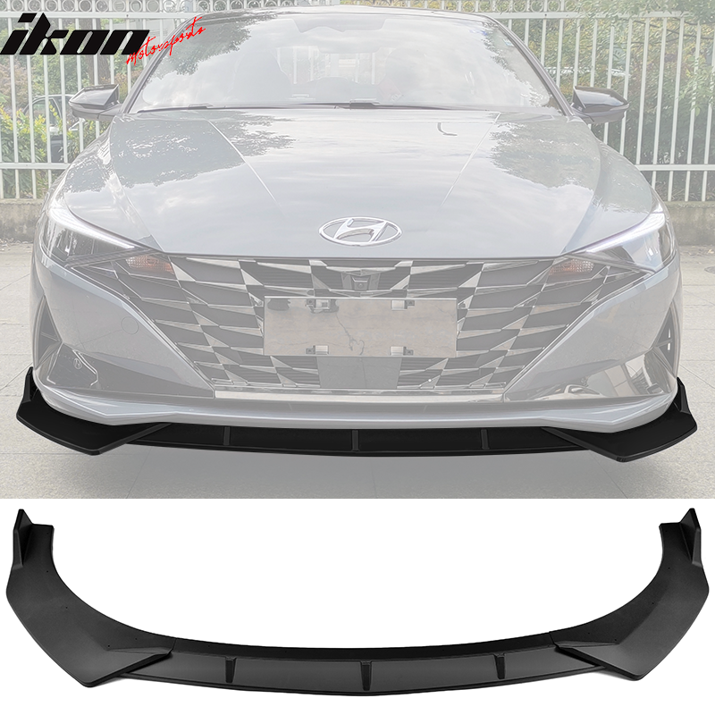 2021-2023 Hyundai Elantra 4DR Sedan Front Bumper Lip Spoiler PP 3PC