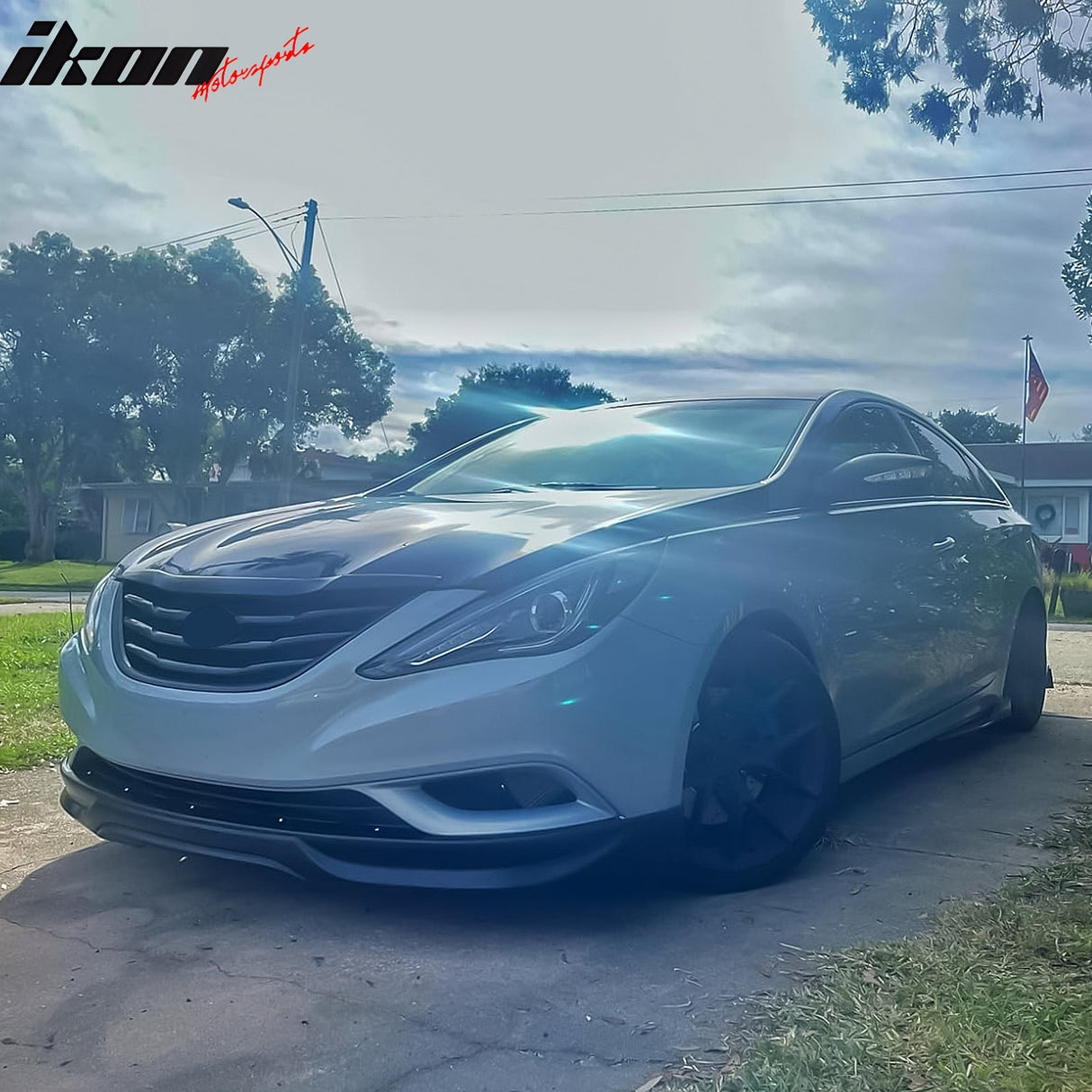 2011-2014 Hyundai Sonata IX Style Front Bumper Lip Chin Unpainted PU