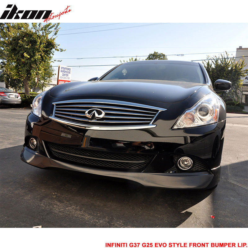 2010-2013 Infiniti G25 G37 4Dr Sedan EVO Front Bumper Lip Spoiler PU