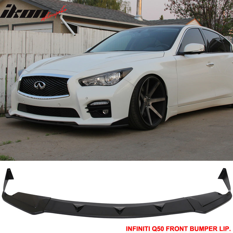 2014-2017 Infiniti Q50 Q50S Sport Model Painted Front Bumper Lip ABS