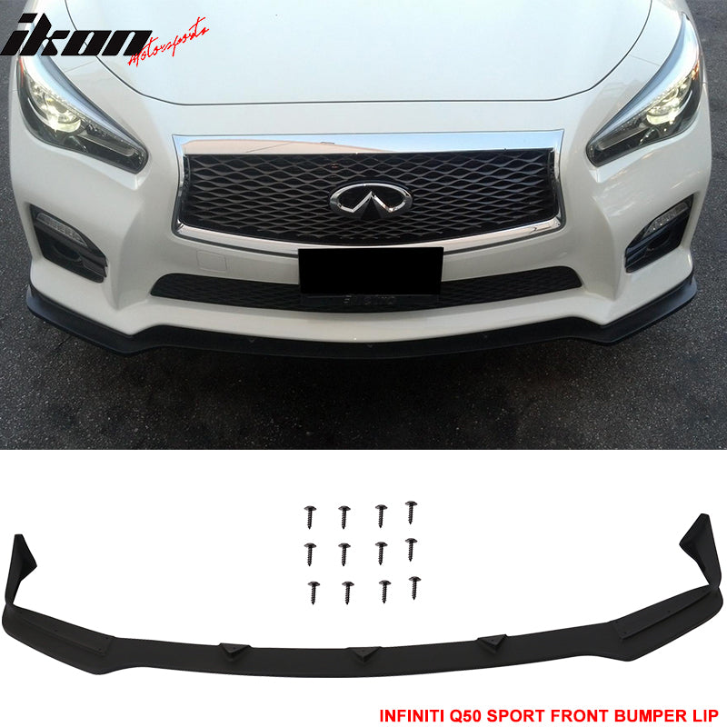 2014-2017 Infiniti Q50 Q50S Sport Model Painted Front Bumper Lip ABS