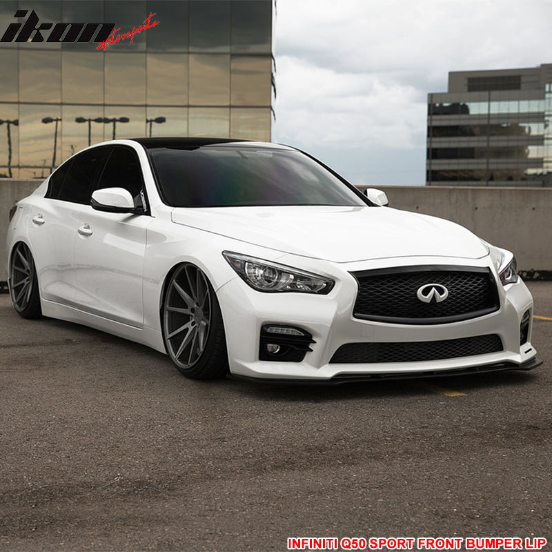 2014-2017 Infiniti Q50 Q50S Sport Model Painted Front Bumper Lip ABS