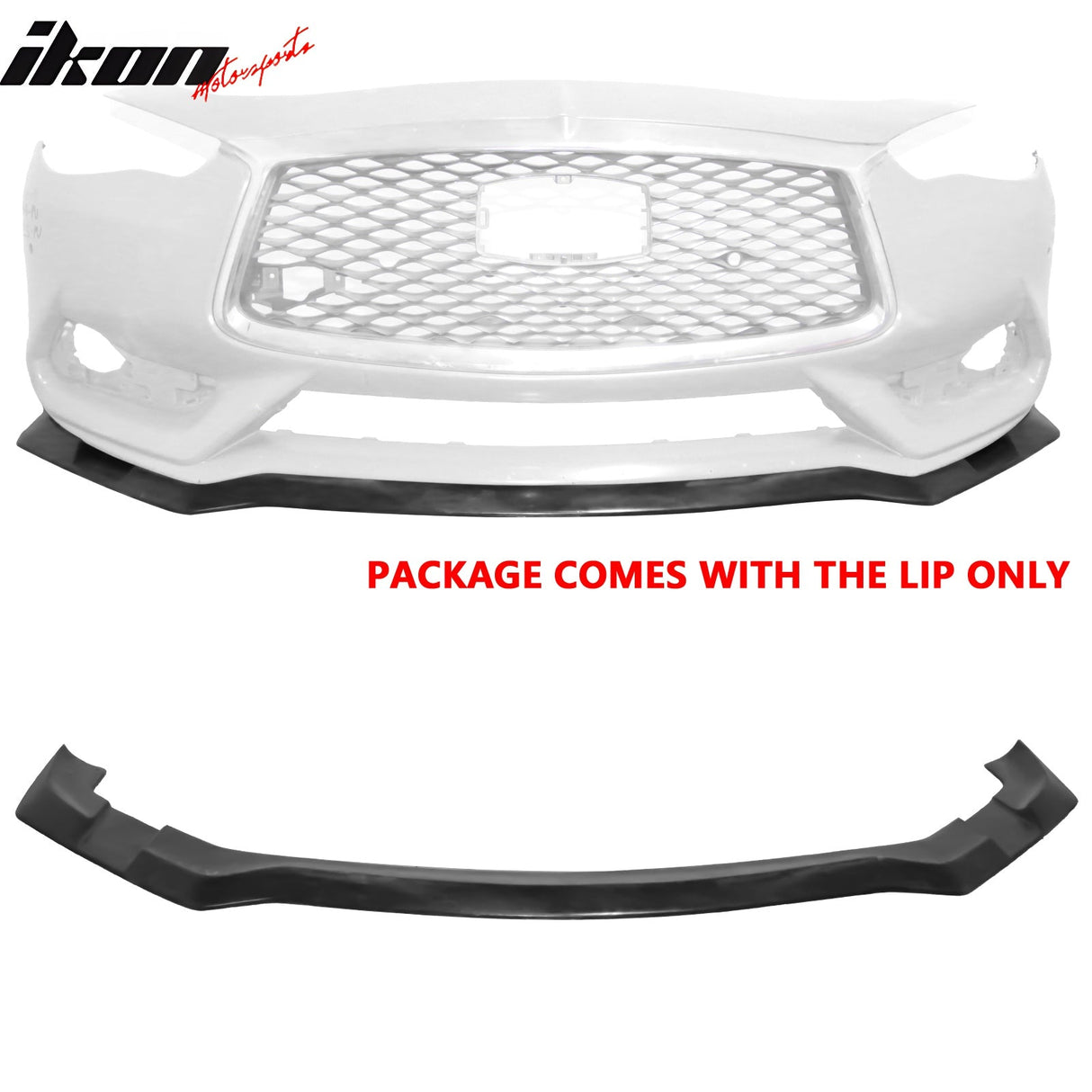 2017-2022 Infiniti Q60 Coupe IKFM Style Front Bumper Lip Spoiler PU