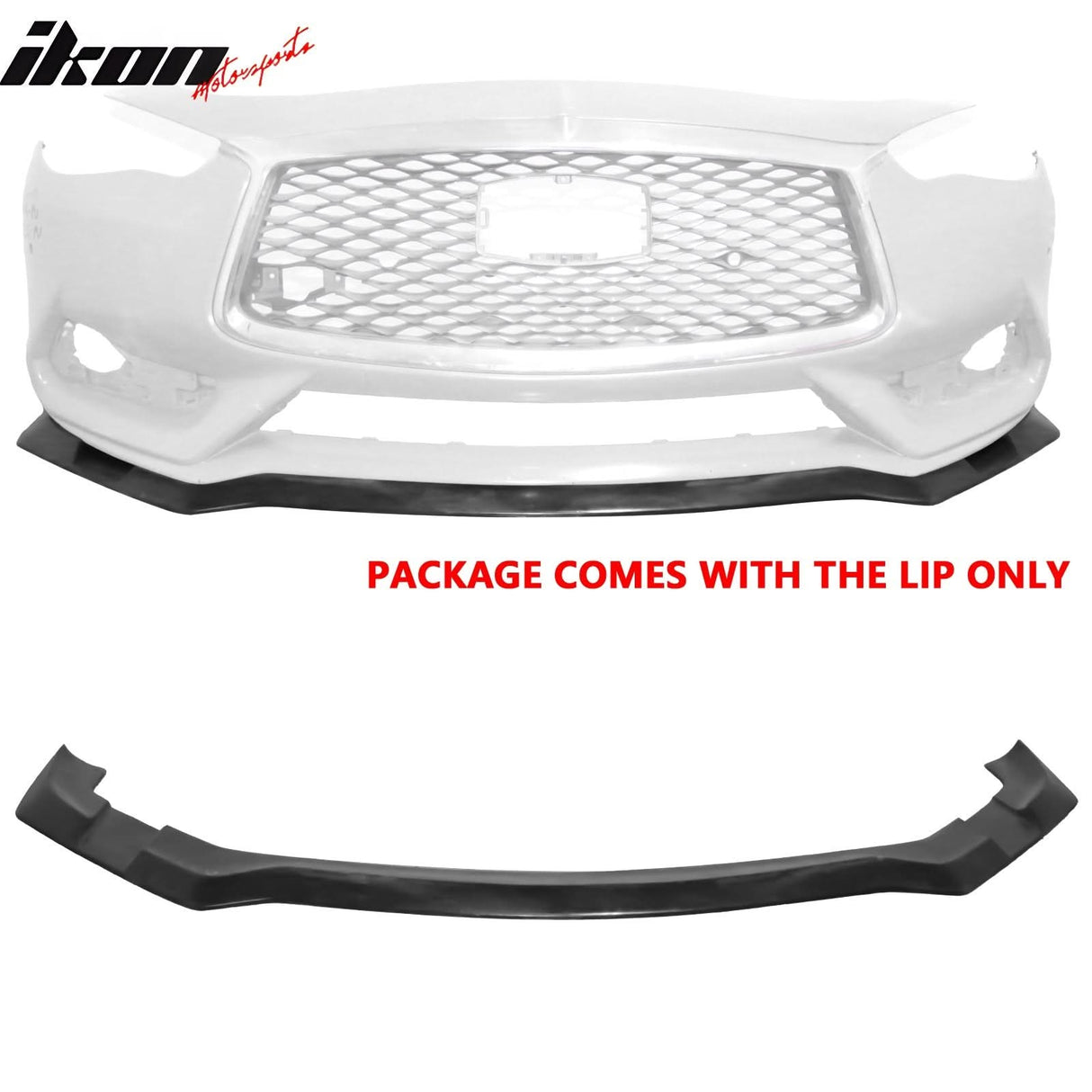 2017-2022 Infiniti Q60 Coupe IKFM Style Front Bumper Lip Spoiler PU