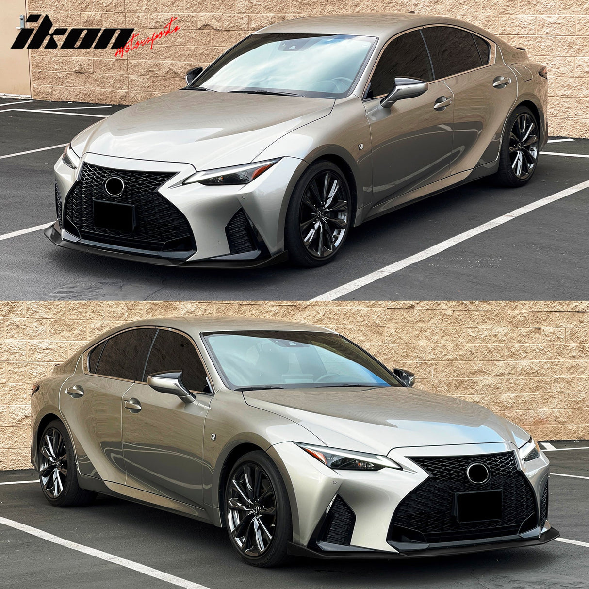 2021-2023 Lexus IS350 F Sport Front Lip Spoiler Black ABS