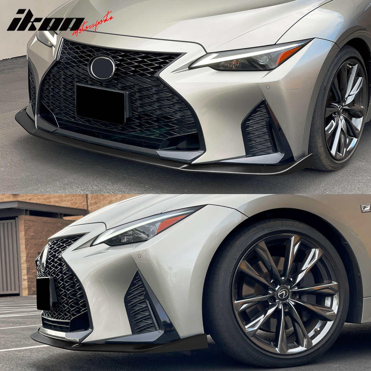 2021-2023 Lexus IS350 F Sport Front Lip Spoiler Black ABS
