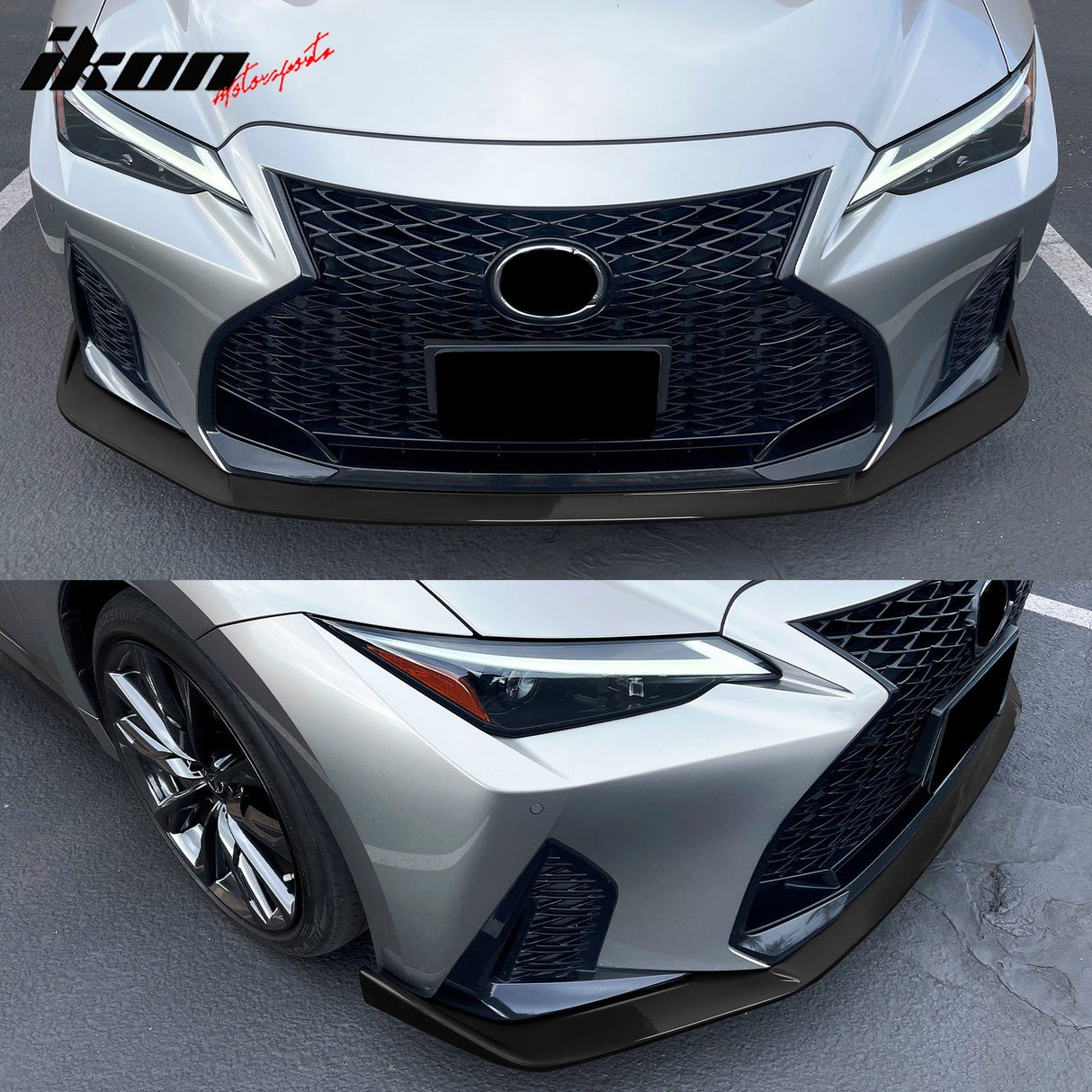 2021-2023 Lexus IS350 F Sport Front Lip Spoiler Black ABS