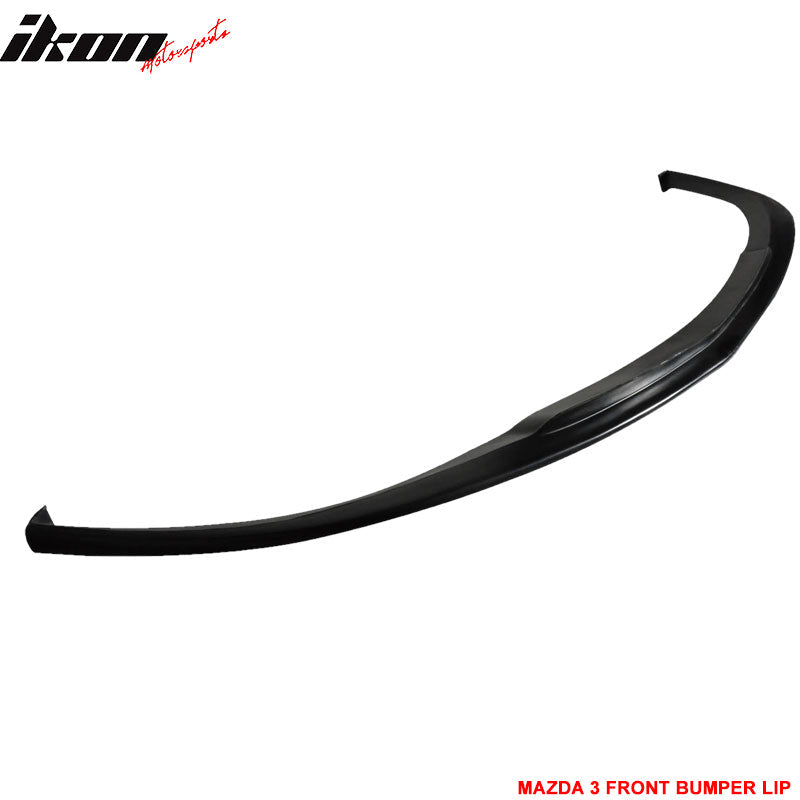 2007-2009 Mazda 3 Type-K Black Front Bumper Lip Splitter PU Sedan