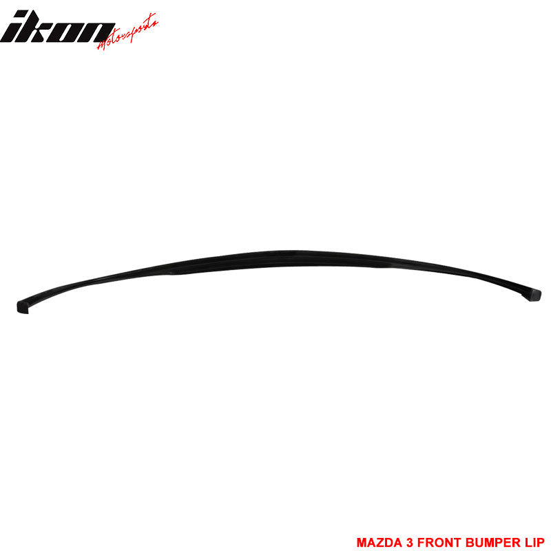 2007-2009 Mazda 3 Type-K Black Front Bumper Lip Splitter PU Sedan