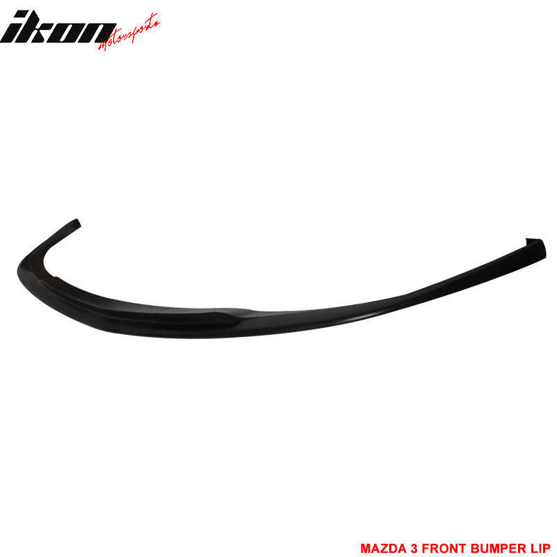 2007-2009 Mazda 3 Type-K Black Front Bumper Lip Splitter PU Sedan