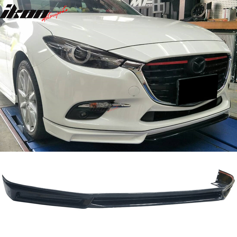 2017-2018 Mazda 3 4Dr 5Dr MK Style Front Bumper Lip Spoiler ABS