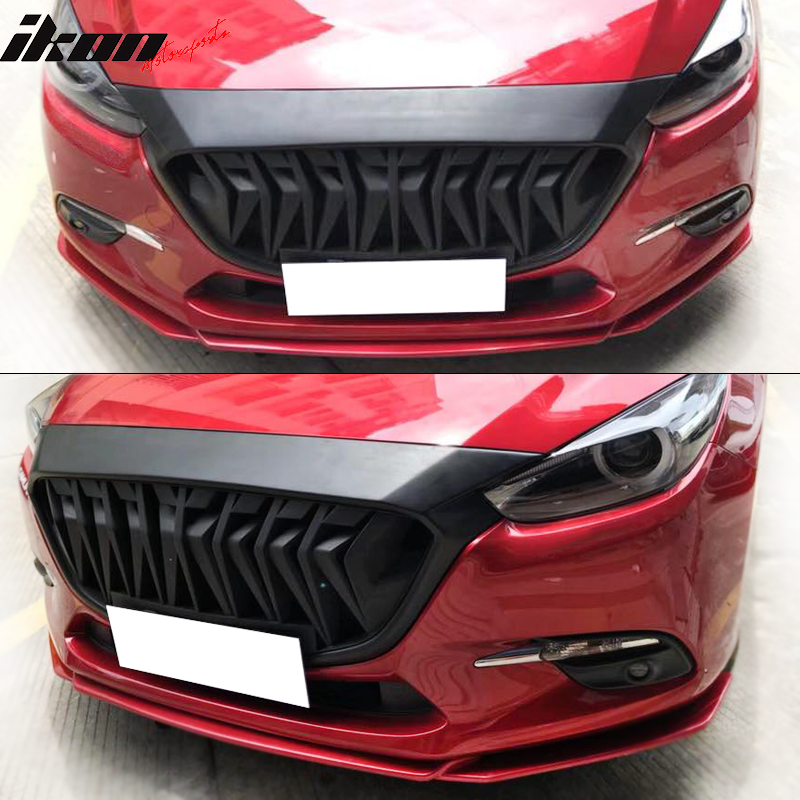 2014-2017 Mazda 3 V1 Style Painted Front Bumper Lip Spoiler PP
