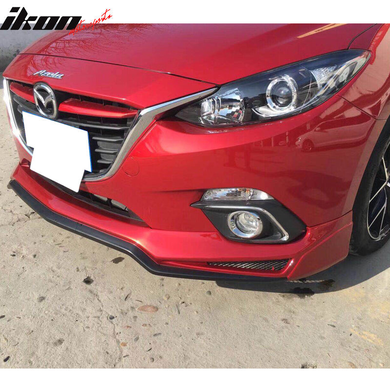 2014-2016 Mazda 3 V3 Style Painted Front Bumper Lip Spoiler PP