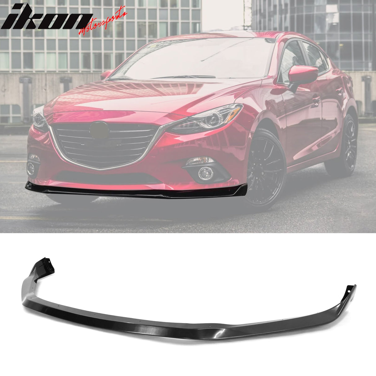 2014-2016 Mazda 3 4Dr 5Dr Mazdaspeed Style Front Bumper Lip Spoiler
