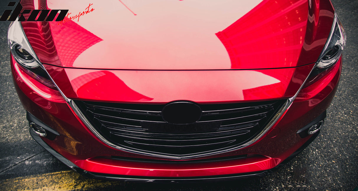 2014-2016 Mazda 3 4Dr 5Dr Mazdaspeed Style Front Bumper Lip Spoiler