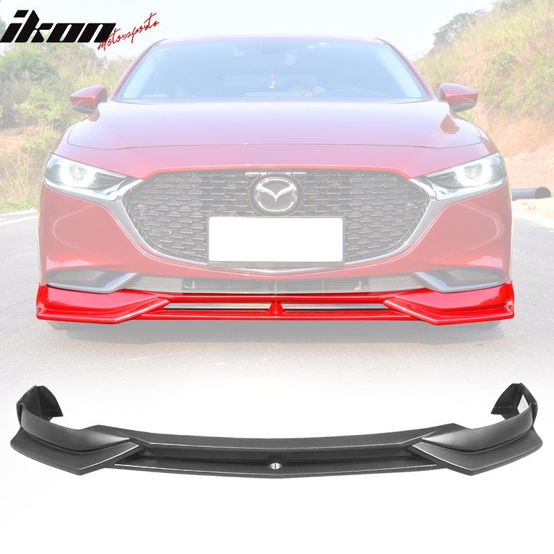 2019-2020 Mazda 3 4DR Front Bumper Lip Spoiler PP Sedan