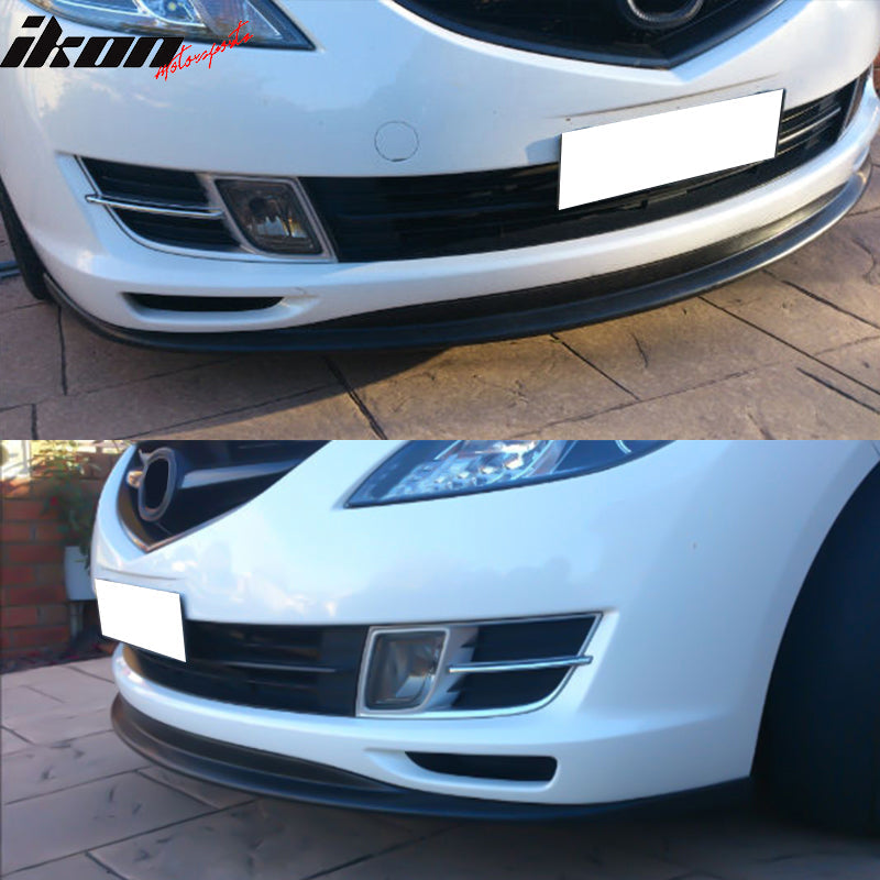 2009-2011 Mazda 6 DS Style Unpainted Black Front Bumper Lip PU Sedan