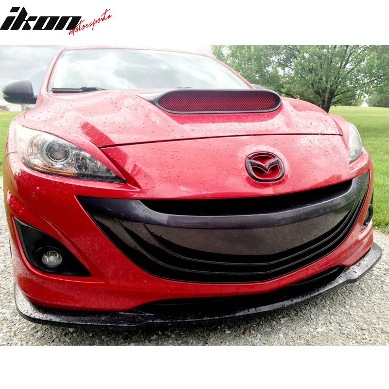 2010-2013 Mazda 3 Sport Style Unpainted Black Front Bumper Lip PU