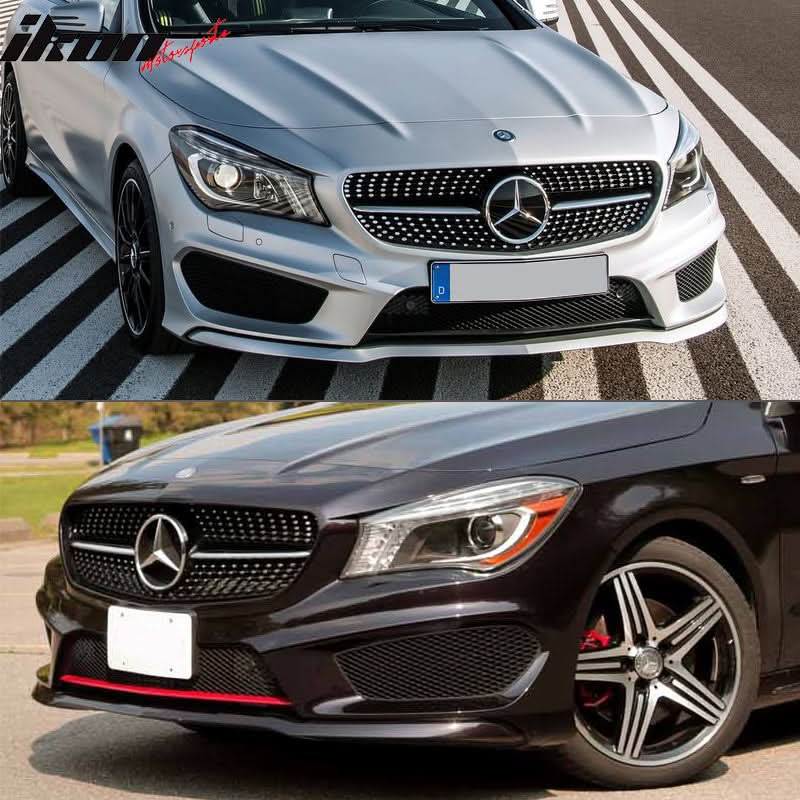2014-2016 Benz C117 CLA AMG Style Painted Front Bumper Lip PP