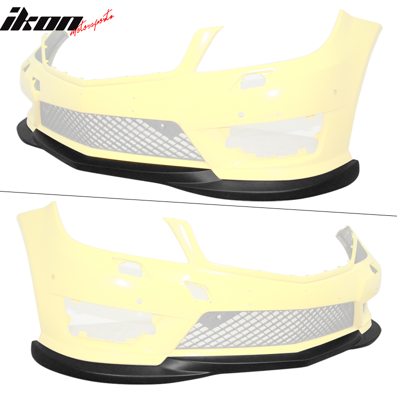 2012-2014 Benz W204 C Class GH Style Matte Black Front Bumper Lip ABS