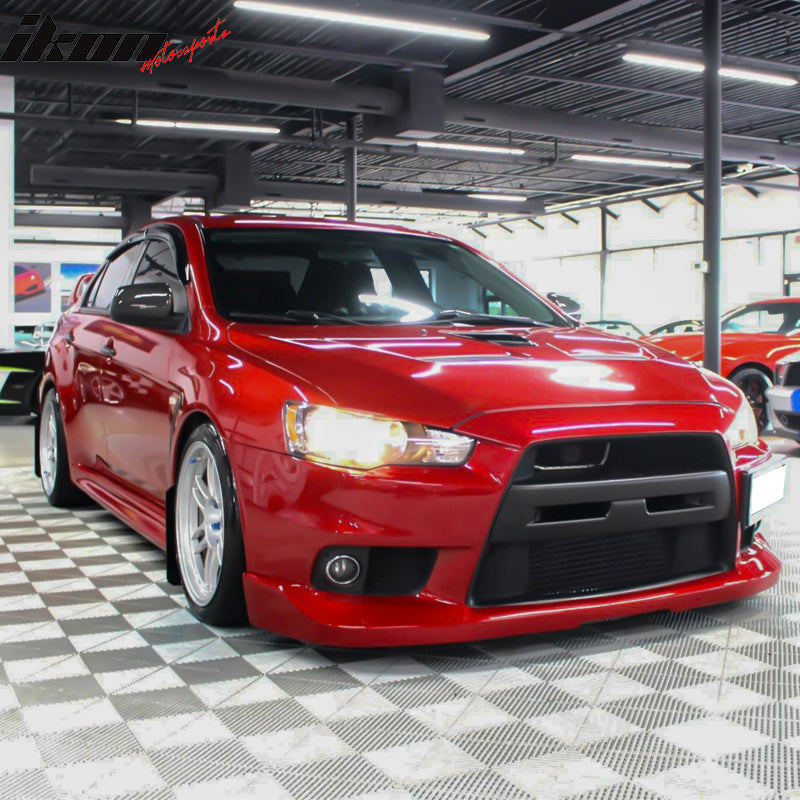 2008-2015 Mitsubishi Lancer EVO X JDM Style Front Bumper Lip PU