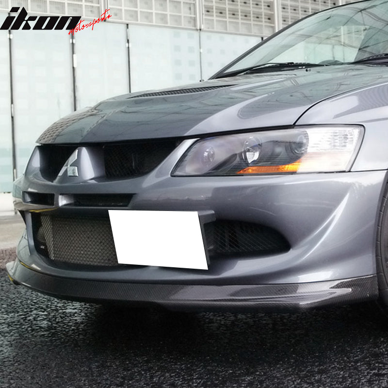 2003-2005 Mitsubishi EVO 8 Matte Carbon Fiber Front Bumper Lip